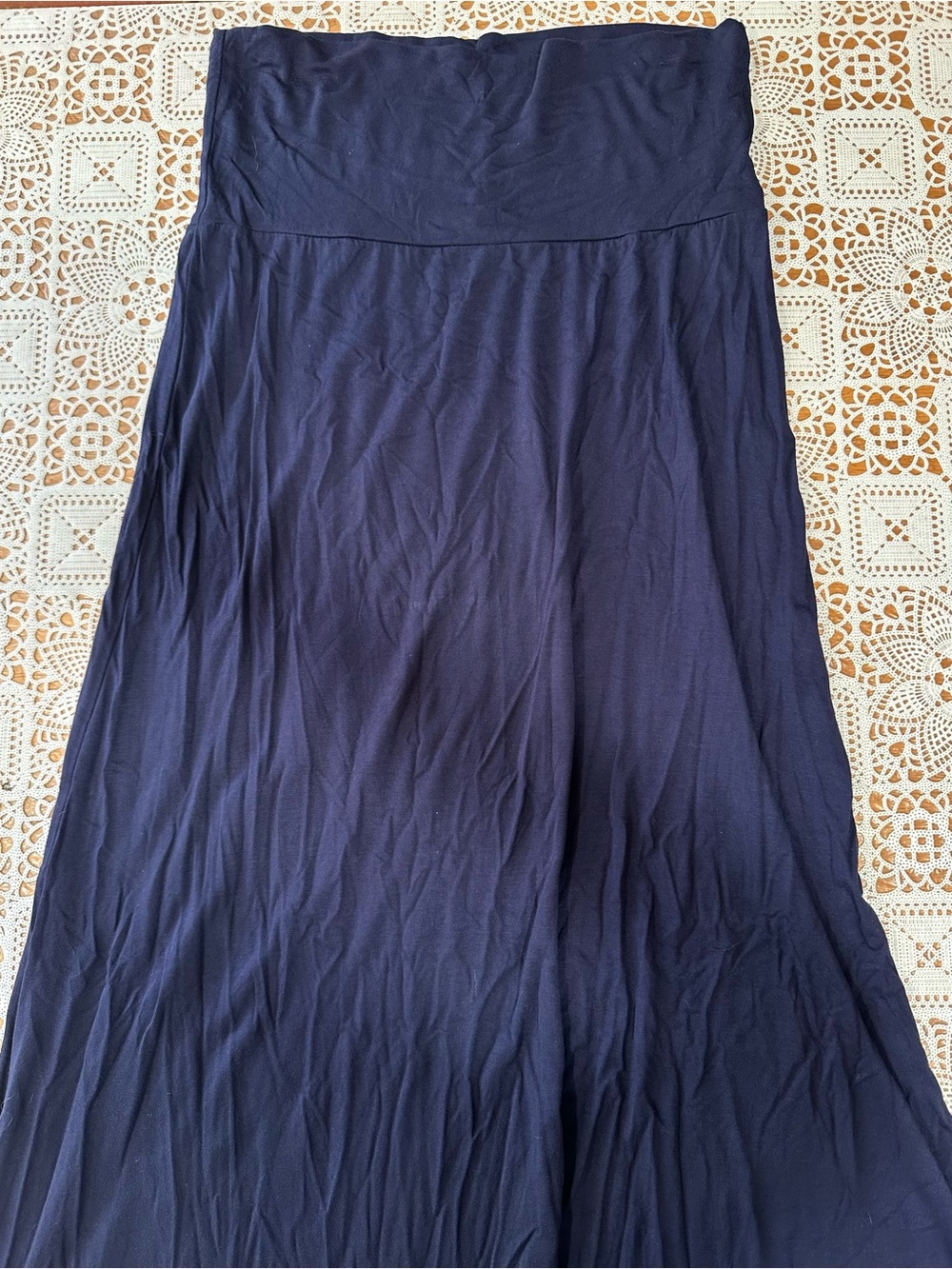Azules Navy Maxi Skirt Women’s Large Made in USA Y2K Boho
